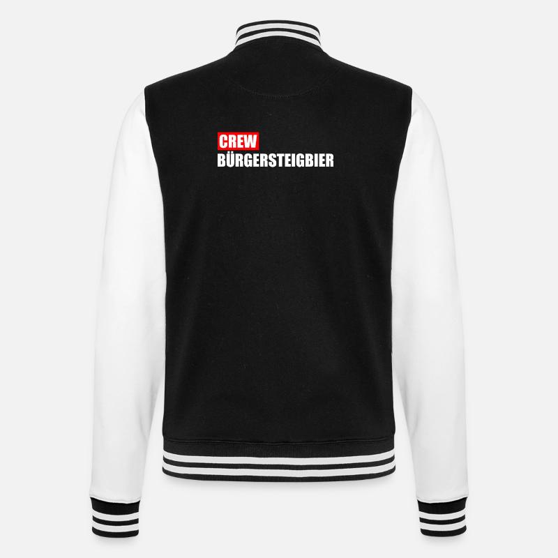 Crew Bürgersteigbier Ortskontrollfahrt OKF - College-Sweatjacke - Schwarz/Weiß