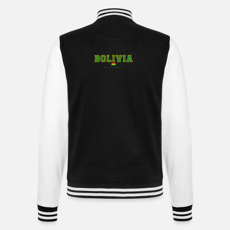 Bolivia - College Sweat Jacket - black/white