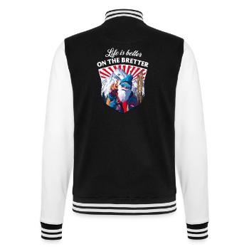 Ski, Skier - Life is better on the bretter - College Sweat Jacket - black/white - Back - Marisol (170cm)