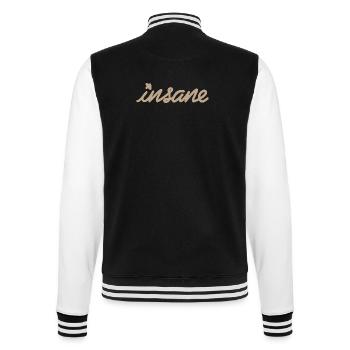 Wahnsinnige Stimmung – Die Haltung ohne Grenzen - College-Sweatjacke - Schwarz/Weiß - Hinten - Marisol (170cm)