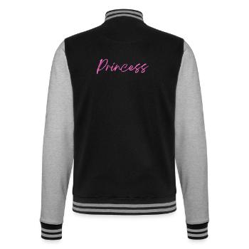 Princess - College-Sweatjacke - Schwarz/Grau meliert - Hinten - Marisol (170cm)