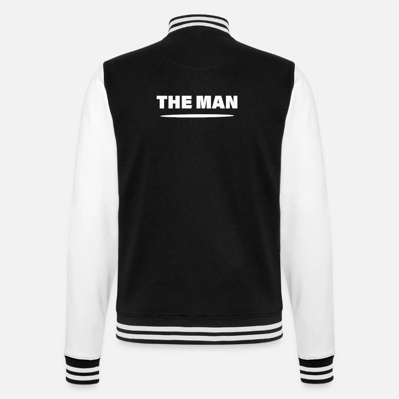 THE MAN - College-Sweatjacke - Schwarz/Weiß