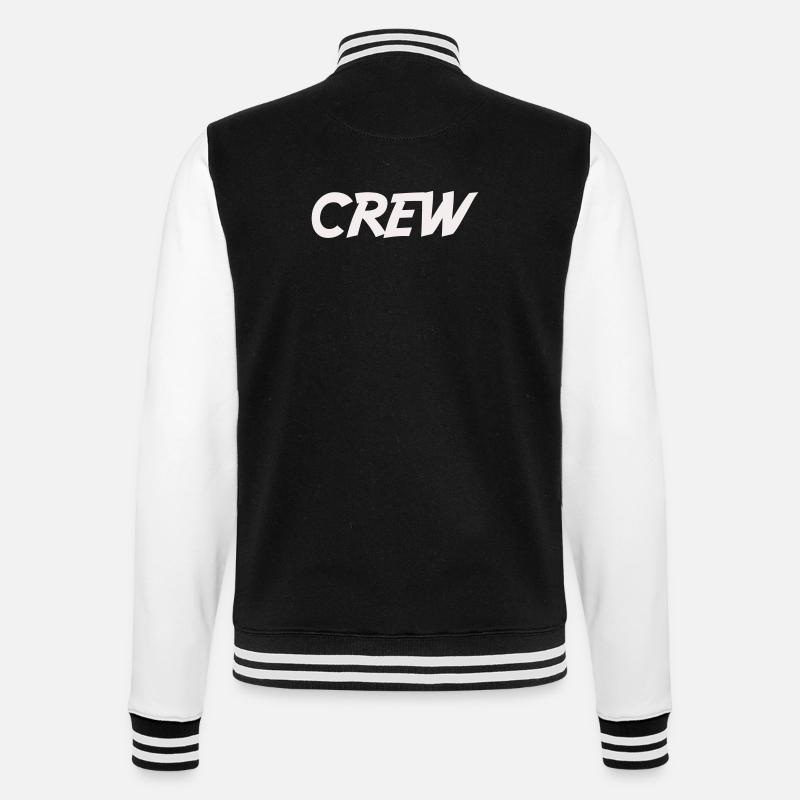 crew_-2- - Veste Teddy - noir/blanc