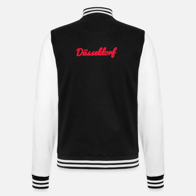Düsseldorf Script Stadtlogo - College-Sweatjacke - Schwarz/Weiß