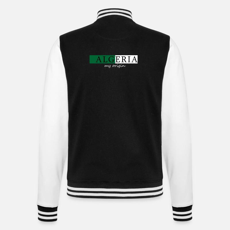 Algeria My Origin - College Sweat Jacket - black/white