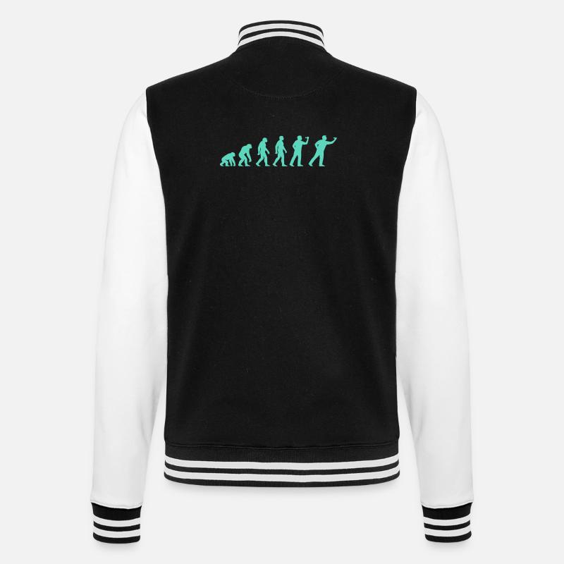 Étapes de l’évolution de l’humanité - Veste Teddy - noir/blanc