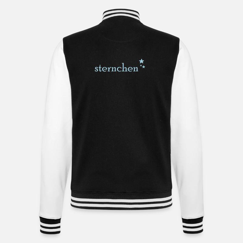 Sternchen - College-Sweatjacke - Schwarz/Weiß