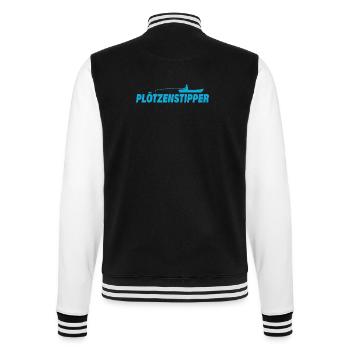 PLÖTZENSTIPPER - College-Sweatjacke - Schwarz/Weiß - Hinten - Marisol (170cm)