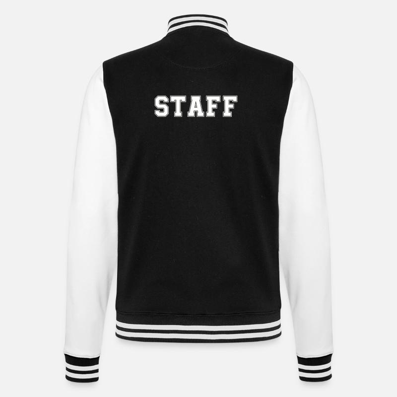staff - College-Sweatjacke - Schwarz/Weiß