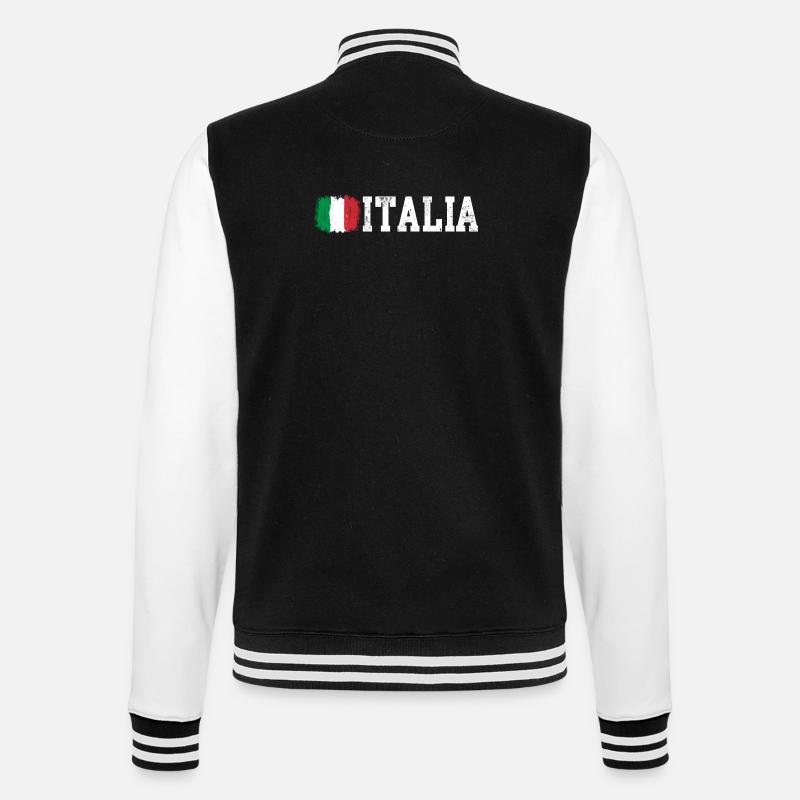 Drapeau de l’Italie - Veste Teddy - noir/blanc