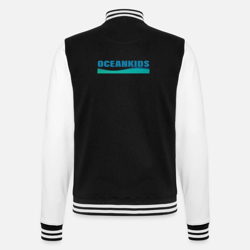 OCEANKIDS - College-Sweatjacke - Schwarz/Weiß