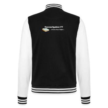 LIEBEVOLL Hausaufgaben-Mythos - College-Sweatjacke - Schwarz/Weiß - Hinten - Marisol (170cm)