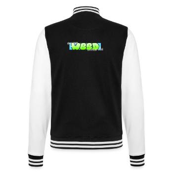Smoke Weed Every Day - College Sweat Jacket - black/white - Back - Marisol (170cm)