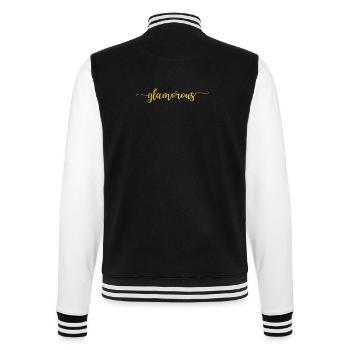 juste être glamour - Veste Teddy - noir/blanc - Dos - Marisol (170cm)
