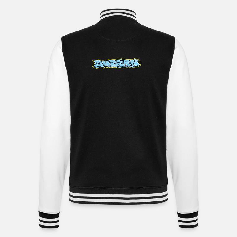 Lucerne Graffiti - College-Sweatjacke - Schwarz/Weiß