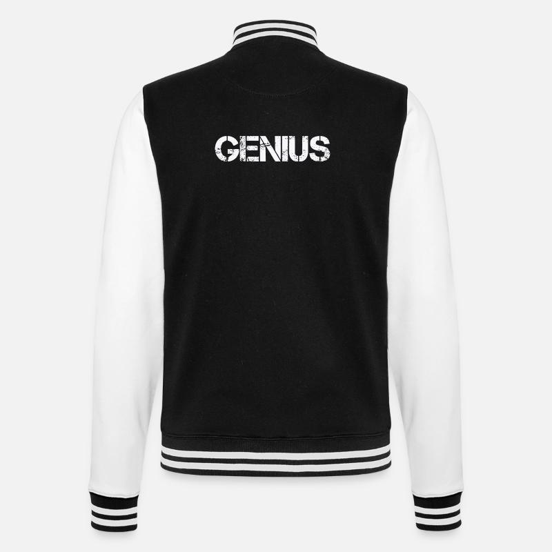 GENIUS - College-Sweatjacke - Schwarz/Weiß