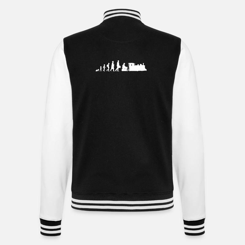 Eisenbahnfreund Entwicklung - College-Sweatjacke - Schwarz/Weiß