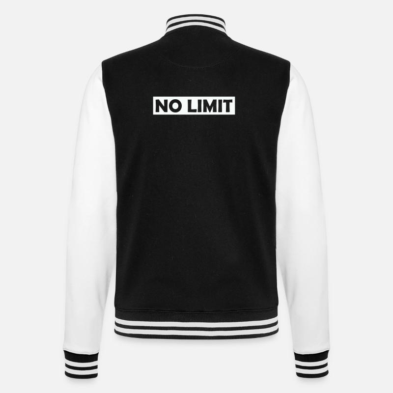 no_limit - College-Sweatjacke - Schwarz/Weiß