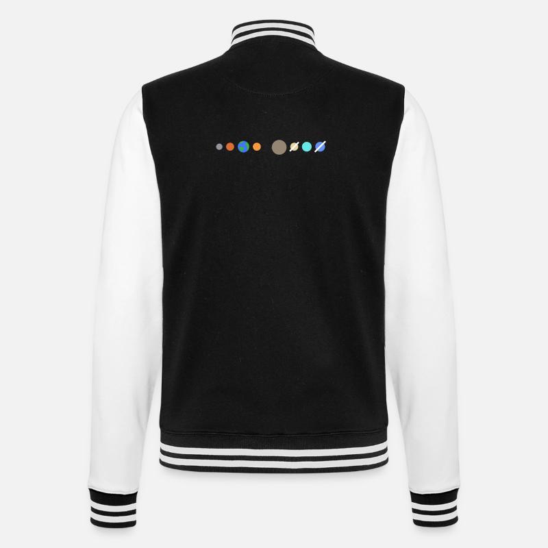Solar system planets - College Sweat Jacket - black/white