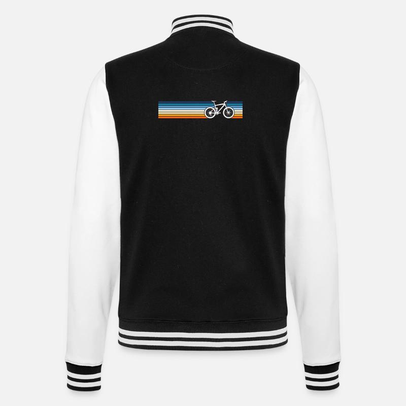Vibrant Bicycle Sunset Silhouette Design - College Sweat Jacket - black/white