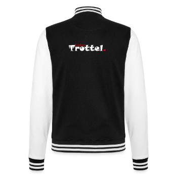 Dear Idiot Clumsy - College Sweat Jacket - black/white - Back - Marisol (170cm)