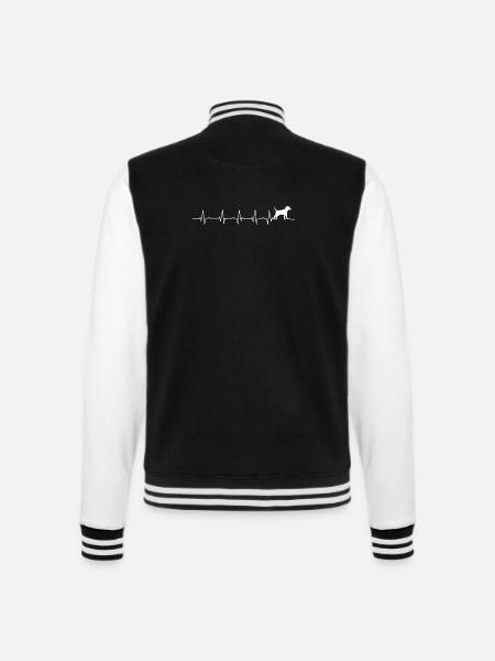 Pup Heartbeat Silhouette - College Sweat Jacket - black/white