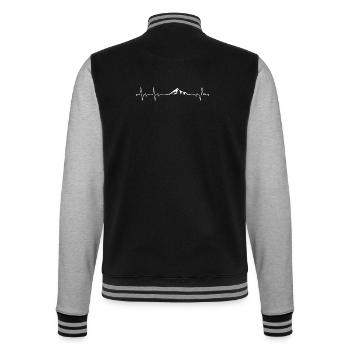 Mountain Heartbeat - College Sweat Jacket - black/heather grey - Back - Marisol (170cm)