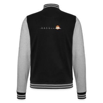 Coucher de soleil sur les montagnes Heartbeat - Veste Teddy - noir/gris chiné - Dos - Marisol (170cm)