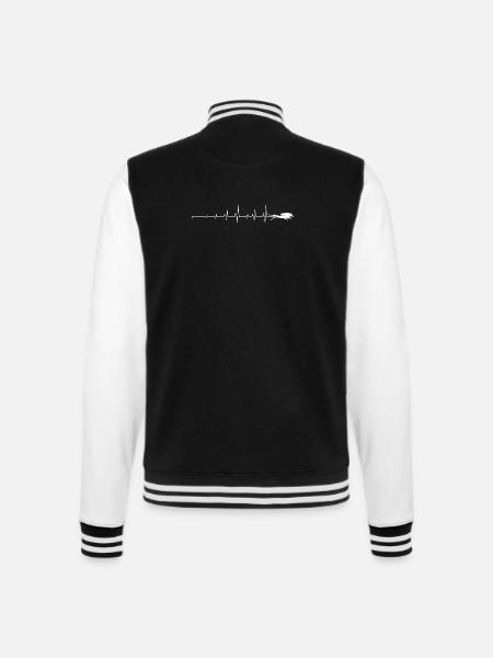 Heartbeat Scuba Dive - College Sweat Jacket - black/white