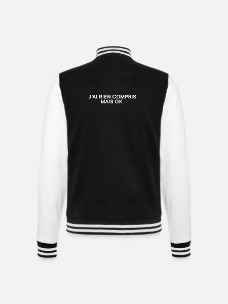 J’ai rien compris mais ok – Humour - Veste Teddy - noir/blanc