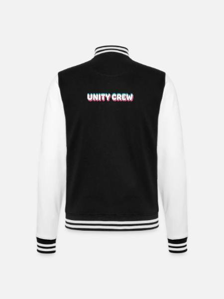 Unity Crew Graffiti-Farbblase - College-Sweatjacke - Schwarz/Weiß