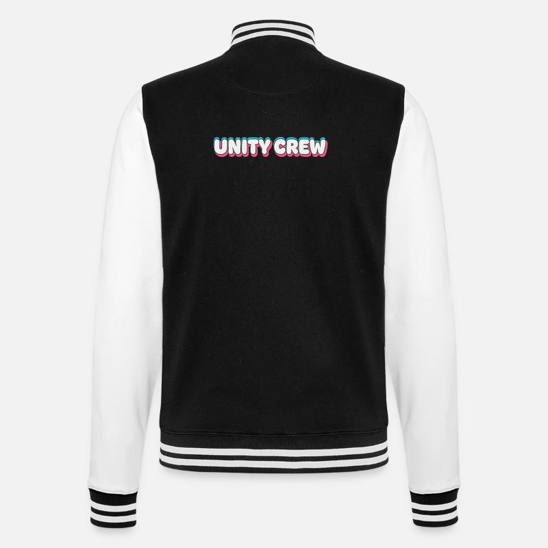 Unity Crew Graffiti-Farbblase - College-Sweatjacke - Schwarz/Weiß