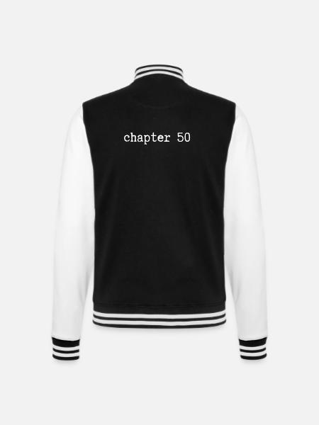 chapter 50 Birthday - College Sweat Jacket - black/white