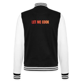Laissez-moi préparer une déclaration en gros caractères - Veste Teddy - noir/blanc - Dos - Marisol (170cm)