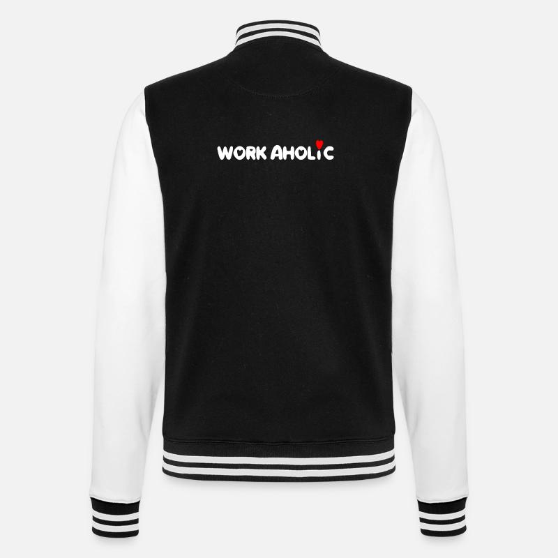 worker workaholic travailler - Veste Teddy - noir/blanc