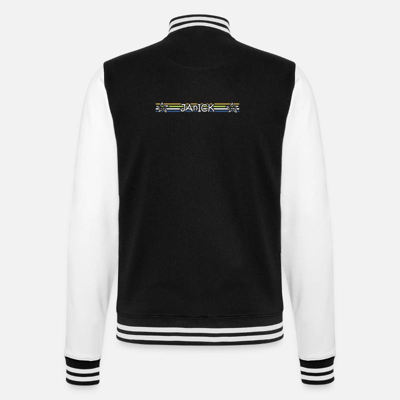 Gift for Janick - College Sweat Jacket - black/white