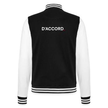 D’ACCORD. Design Minimal Humour Subtil - Veste Teddy - noir/blanc - Dos - Marisol (170cm)