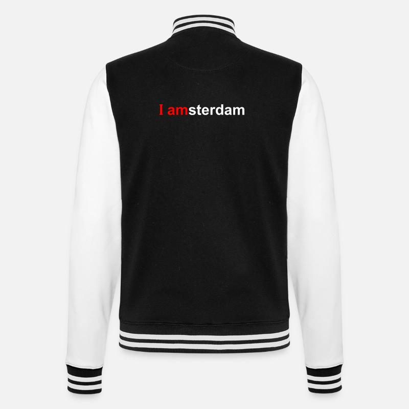 Je suis amsterdam - Veste Teddy - noir/blanc