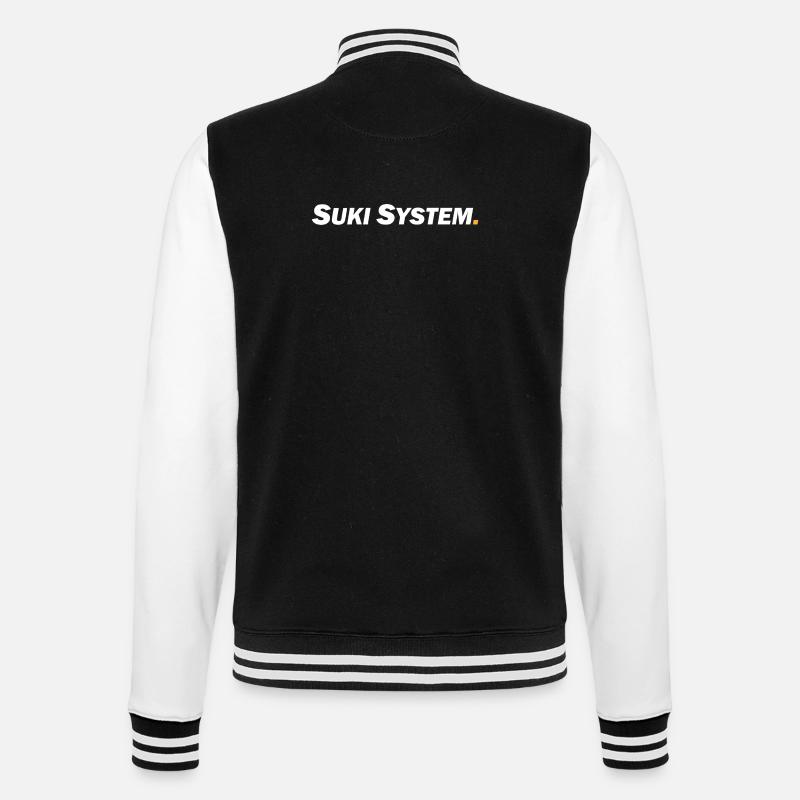 Suki System - College-Sweatjacke - Schwarz/Weiß