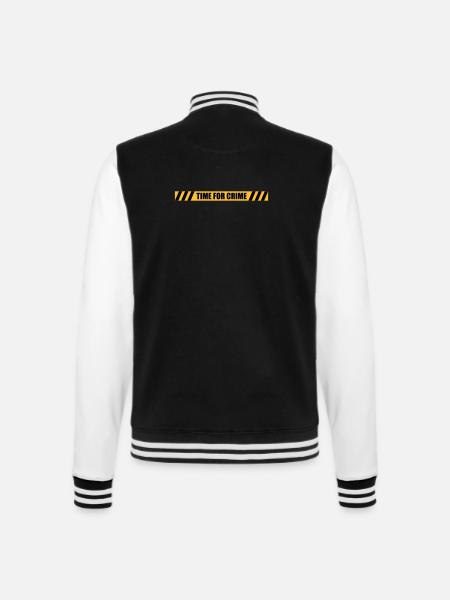 Time for Crime - College-Sweatjacke - Schwarz/Weiß