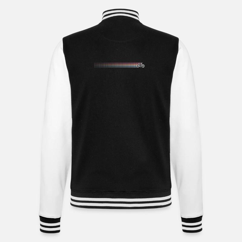 Gradient Barcode Sunset - College Sweat Jacket - black/white