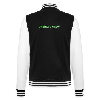 Cabbage Crew Lettering Vegan - College Sweat Jacket - black/white - Back - Marisol (170cm)