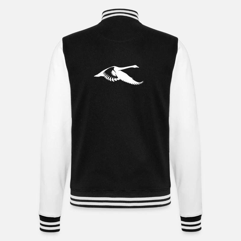 Cygne d’eau volant élégant - Veste Teddy - noir/blanc