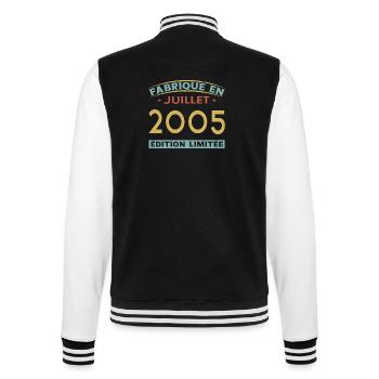 Juli 2005 Vintage Retro Geburtstagsgeschenk - College-Sweatjacke - Schwarz/Weiß - Hinten - Marisol (170cm)