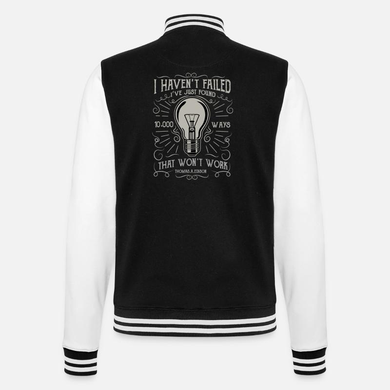 10000 Ways by Edison - College Sweat Jacket - black/white