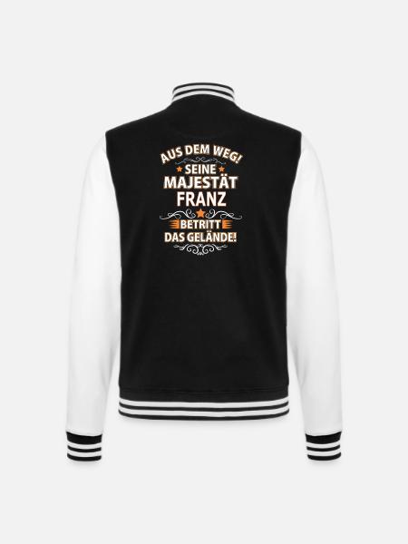 FRANZ - College-Sweatjacke - Schwarz/Weiß