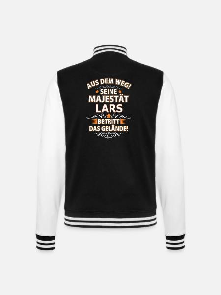 LARS - College-Sweatjacke - Schwarz/Weiß