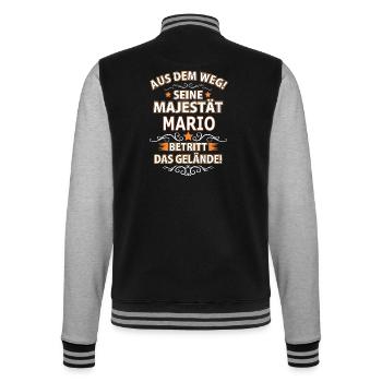 MARIO - College-Sweatjacke - Schwarz/Grau meliert - Hinten - Marisol (170cm)