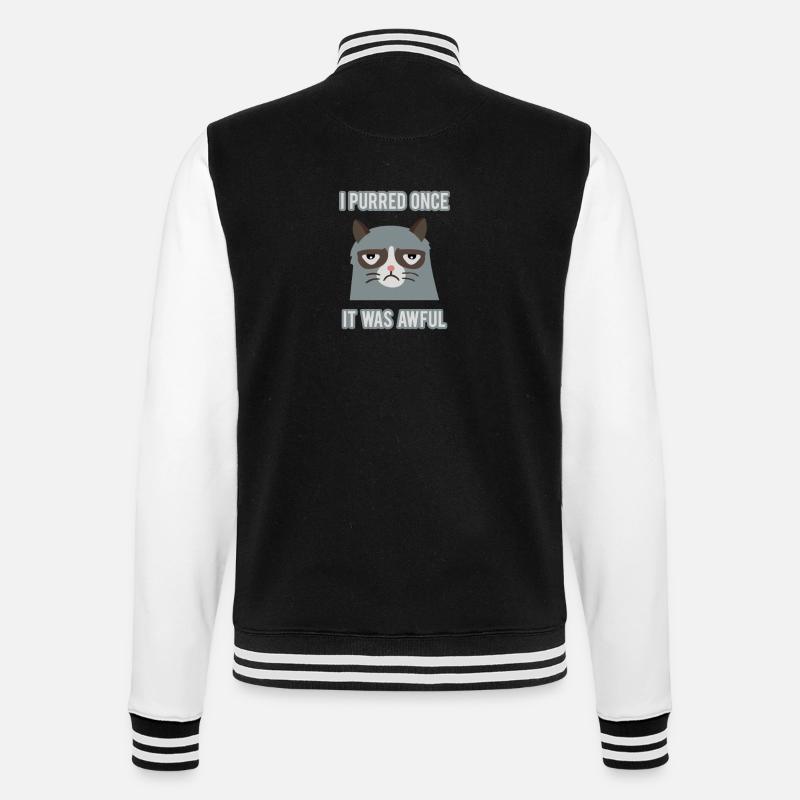 Grumpy Cat - College-Sweatjacke - Schwarz/Weiß