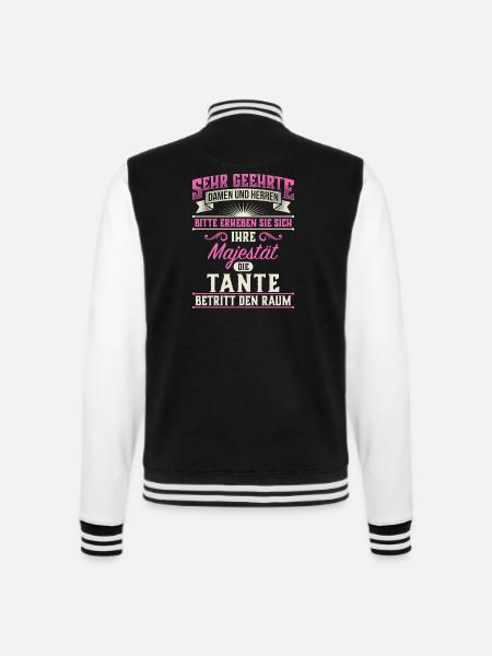 Majestät Tante Tanten Familie Geschenk - College-Sweatjacke - Schwarz/Weiß